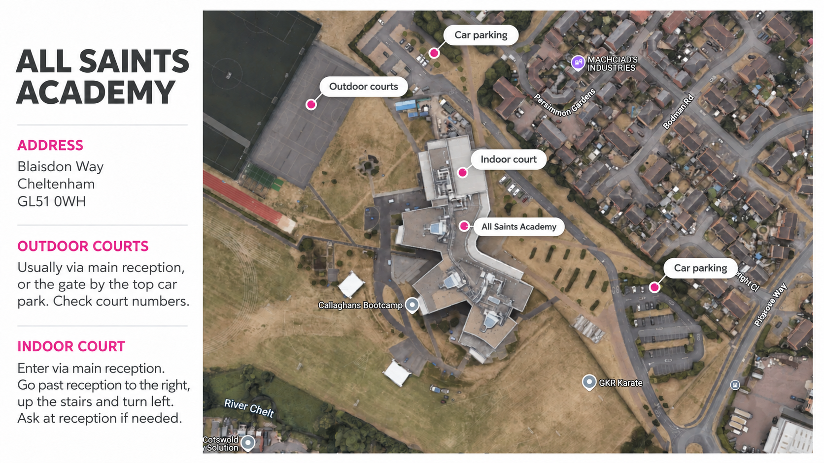 All Saints Academy venue information guide